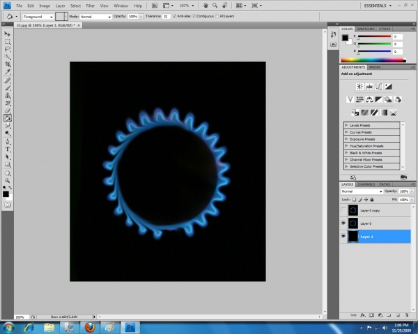 Creation of BLUE SOLAR ECLIPES: Step 4